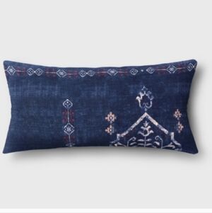 Threshold Villanova Outdoor Lumbar Throw Pillow Blue